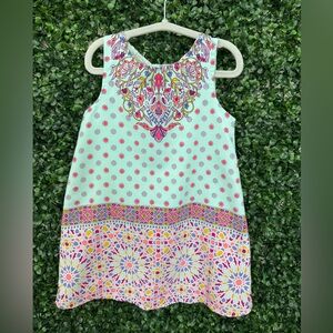 Colorful Sleeveless Dress with Intricate Patterns Genuine Kids by Oshkosh Size 4